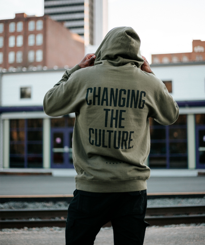 Changing the Culture Army Green Hoodie